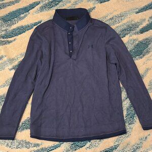 Mens Large Under Armour Golf Quarter Button Sweater